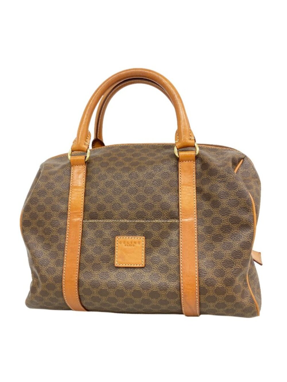Celine Handbag Macadam Brown Gold